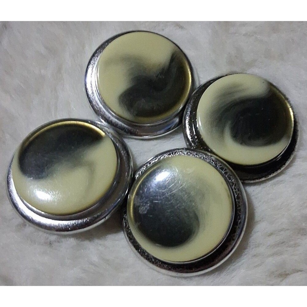 mid-century lightweight plastic and metal rim shank buttons lot 4
